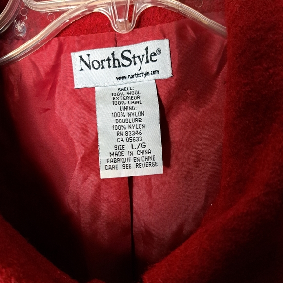 NorthStyle 100% Wool Embroidered Nordic Style Toggle Button Closure Red Sz Large - Picture 12 of 13